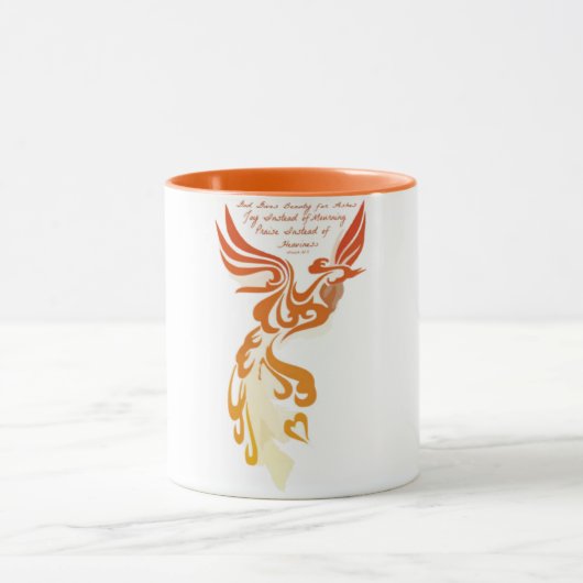 Isaiah 61 Phoenix 11 oz Ringer Mok (Midden)