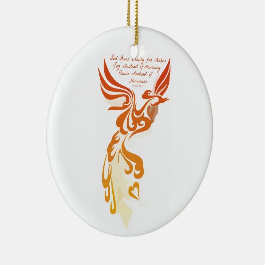 Isaiah 61 Phoenix Ceramic Circle Ornament (Rechts)