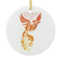 Isaiah 61 Phoenix Ceramic Circle Ornament