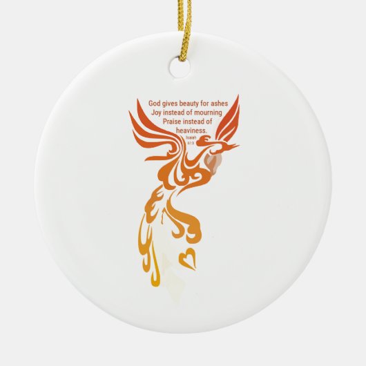 Isaiah 61 Phoenix Oval Ceramic Ornament (Voorkant)
