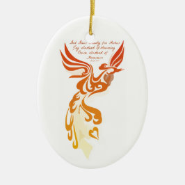 Isaiah 61 Phoenix Oval Ceramic Ornament