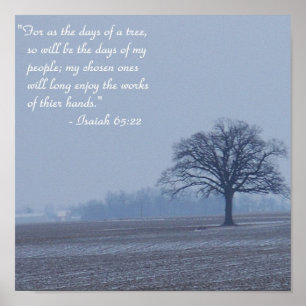 Isaiah 65:22 Bijbelverse Poster