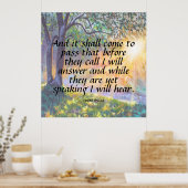 Isaiah 65:24 poster (Keuken)