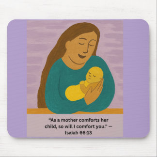 Isaiah 66:13 Comforting Mother and Baby Postcard Muismat