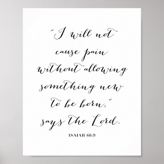Isaiah 66:9 poster (Voorkant)