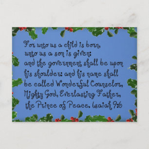 Isaiah 9:6 briefkaart