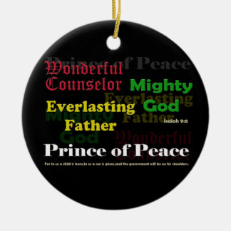 Isaiah 9:6 kerstversiering keramisch ornament