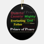 Isaiah 9:6 kerstversiering keramisch ornament (Links)
