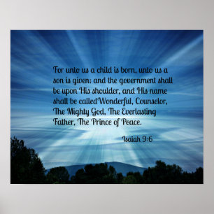 Isaiah 9:6 Voor ons is een kind geboren.. Poster