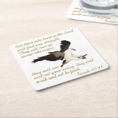 Isaiah Bible Verse Vierkante Kartonnen Onderzetter (Schuin)