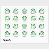 isaiah Name Clover Boho Rainbow Vierkante Sticker (Vel)