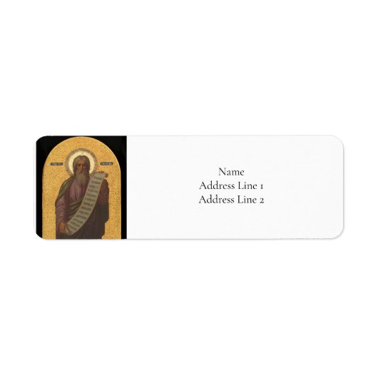 Isaiah Orthodox Christelijk Icoon Etiket (Voorkant)