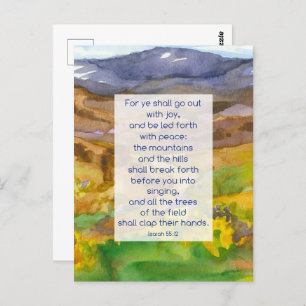 Isaiah Scripture Prayer Kaart bergen Landschap