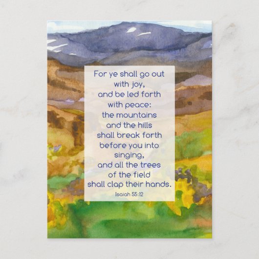 Isaiah Scripture Prayer Kaart bergen Landschap (Voorkant)