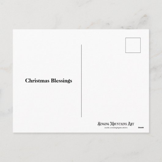 Isaiah Vers Rustieke Bos Kerstmis Christelijk Feestdagenkaart (Achterkant)