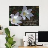 Isaias 40:8 con Lirios Poster (Thuiskantoor)