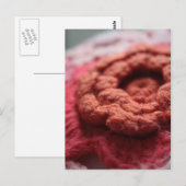 Isaïe 1:18 Crochet Rouge Fleur Carte Postale (Devant / Derrière)