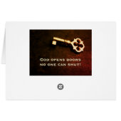 Isaïe 22:22 Clé de la Maison de David Carte Bible (Dos Horizontal)