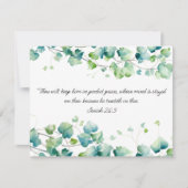 Isaïe 26:3  Carte de vœux anglaise Ivy blanche en  (Devant)