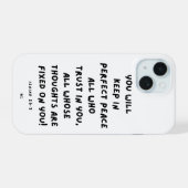Isaïe 26:3 Iphone 15 Coque (Verso Horizontal)