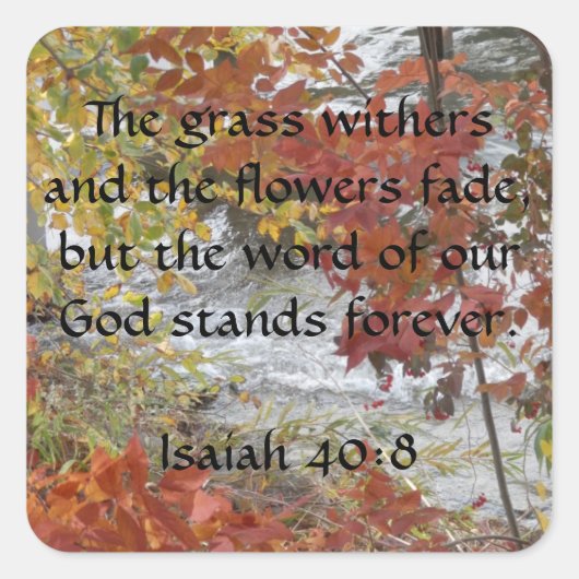 Isaïe 40:8 autocollants (Devant)