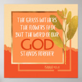 Isaïe 40:8 Poster (Devant)