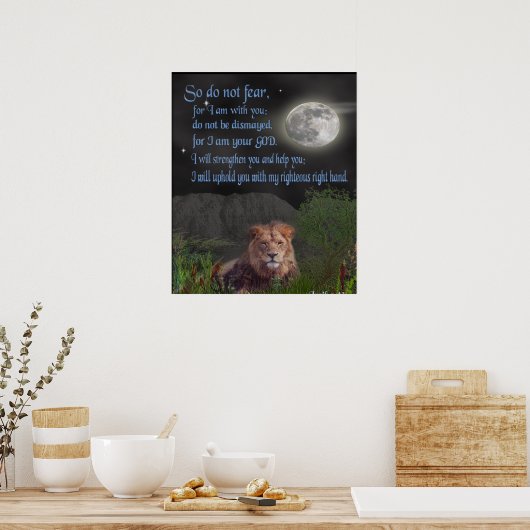 Isaïe 41:10 affiche chrétienne (Cuisine)