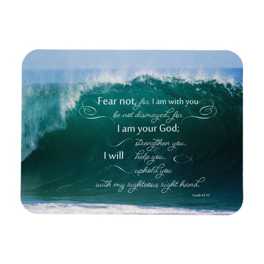 Isaïe 41 10 Bible Verse Photo Magnet (Horizontal)