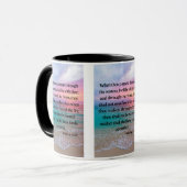 Isaïe 43:2 KJV Bible Verse Pic Mug Deux Tons (Devant gauche)