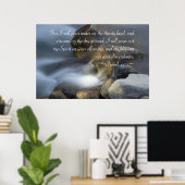 Isaïe 44:3 Poster (Bureau à domicile)