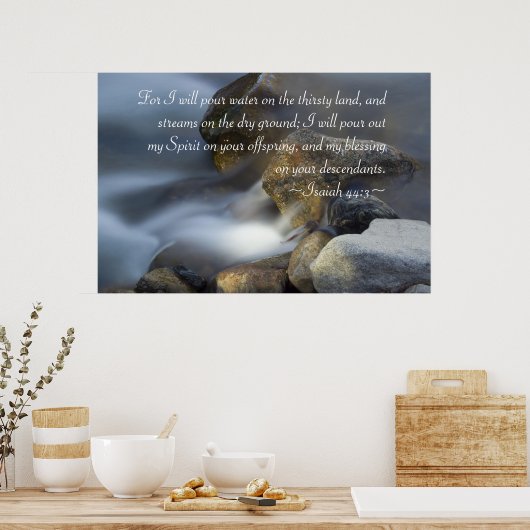 Isaïe 44:3 Poster (Cuisine)