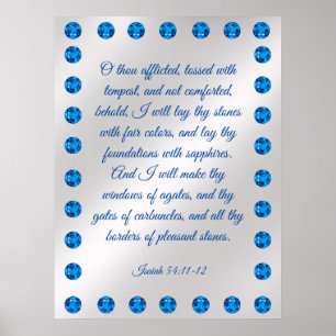 Isaïe 54:11-12 Poster