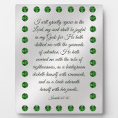 Isaïe 61:10 Plaque (Devant)