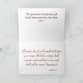 Isaïe 7:14 Carte de Noël (Intérieur)