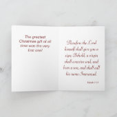 Isaïe 7:14 Carte de Noël (Intérieur)