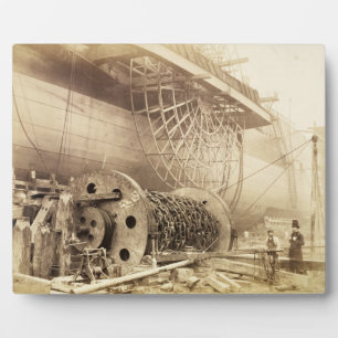 Isambard Kingdom Brunel (1806-59) naast de "Grea" Fotoplaat