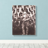 Isambard Kingdom Brunel, die voor de Canvas Afdruk (Insitu (Houten vloer))