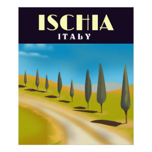 Ischia Italië reisposter Foto Afdruk