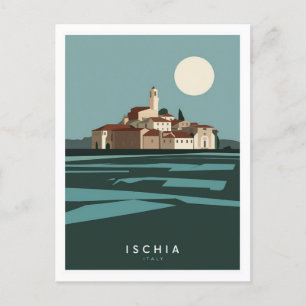 Ischia Italië Stylist Illustratie Briefkaart