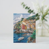 Ischia Italië Waterverf schilderij Briefkaart (Staand voorkant)