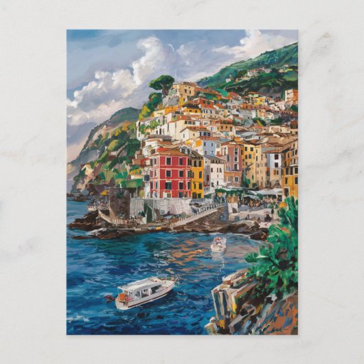 Ischia Italië Waterverf schilderij Briefkaart (Voorkant)