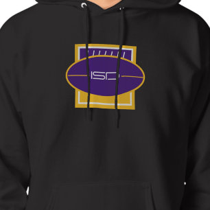 ISD End Zone Paars Goud Voetbal Retro Hoodie