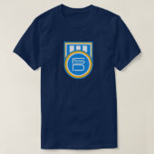ISD Unisex Blue White Gold Logotype T-Shirt (Design devant)