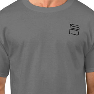 ISD Unisex Zwarte Logo Basic T-Shirt