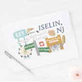 Iselin, Autocollant NJ Doodle (Enveloppe)