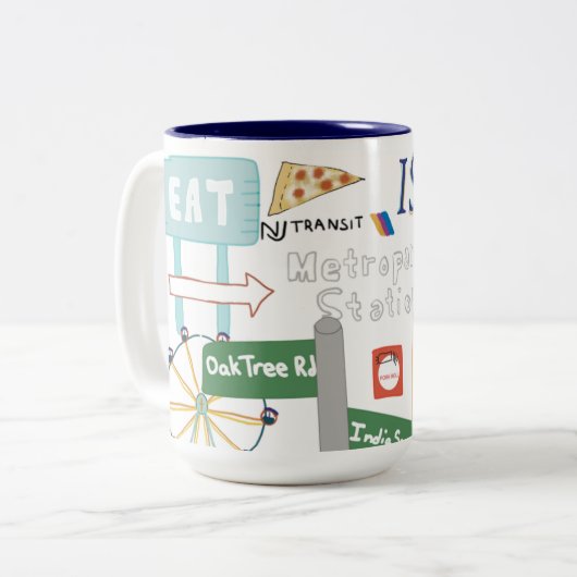 Iselin, NJ Doodle Mug (Devant gauche)