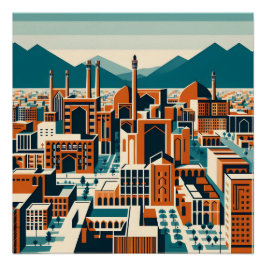 Isfahan - Perzisch (Iraans) ontwerp Perfect Poster