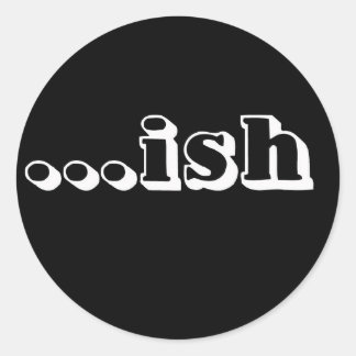 ish logo Blk Ronde Sticker