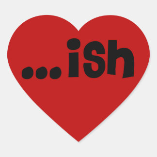ish logo rood hart sticker