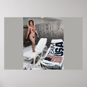 Ishah Laurah tijdens de Olympische Winterspelen 20 Poster